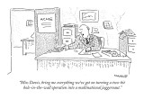 "Miss Davis, bring me everything we've got on turning a two-bit hole-in-th…" - New Yorker Cartoon Premium Giclee Print by Robert Mankoff