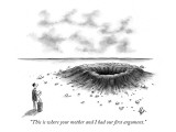 "This is where your mother and I had our first argument." - New Yorker Cartoon Premium Giclee Print by Frank Cotham