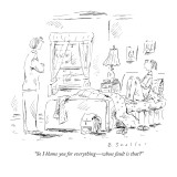 "So I blame you for everything—whose fault is that?" - New Yorker Cartoon Premium Giclee Print by Barbara Smaller