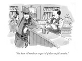 "You have till sundown to get rid of those awful curtains." - New Yorker Cartoon Premium Giclee Print by Carolita Johnson