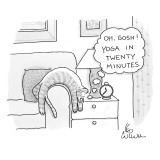 "Oh, gosh! Yoga in twenty minutes." - New Yorker Cartoon Premium Giclee Print by Leo Cullum