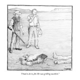 "I had to do it, Jeb. He was grilling zucchini." - New Yorker Cartoon Premium Giclee Print by Matthew Diffee