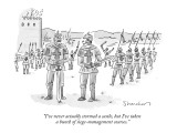 "I've never actually stormed a castle, but I've taken a bunch of siege-man…" - New Yorker Cartoon Premium Giclee Print by Danny Shanahan