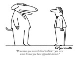 "Remember, you weren't hired to think—you were hired because you have oppo… Premium Giclee Print by Charles Barsotti