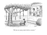 "He has too many make-believe enemies." - New Yorker Cartoon Premium Giclee Print by Tom Cheney