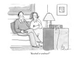 "Baseball or anthrax?" - New Yorker Cartoon Premium Giclee Print by Leo Cullum