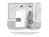 "If you do business with people who encase people in concrete, you run the…" - New Yorker Cartoon Premium Giclee Print by Peter C. Vey