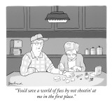 "You'd save a world of fuss by not shootin' at me in the first place." - New Yorker Cartoon Premium Giclee Print by David Borchart