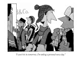 "I won't be in tomorrow. I'm taking a personal snow day." - New Yorker Cartoon Premium Giclee Print by William Haefeli