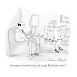 "Every year around this time, I ask myself, 'Did I make a dent?' " - New Yorker Cartoon Premium Giclee Print by Victoria Roberts