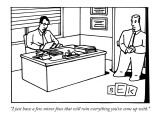 "I just have a few minor fixes that will ruin everything you've come up wi…" - New Yorker Cartoon Premium Giclee Print by Bruce Eric Kaplan