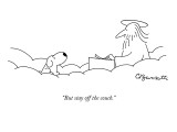 "But stay off the couch." - New Yorker Cartoon Premium Giclee Print by Charles Barsotti
