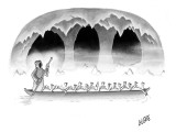 Death takes a group of turkeys through the river Styx. - New Yorker Cartoon Premium Giclee Print by Glen Le Lievre