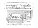 "These songbirds every morning at five A.M. would be really annoying if th…" - New Yorker Cartoon Premium Giclee Print by Jack Ziegler