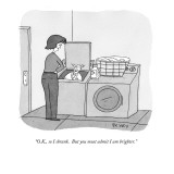 "O.K., so I shrank.  But you must admit I am brighter." - New Yorker Cartoon Premium Giclee Print by Peter C. Vey