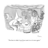 "You have to shake it up if you want to see it snow again." - New Yorker Cartoon Premium Giclee Print by Zachary Kanin