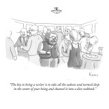 "The key to being a writer is to take all the sadness and turmoil deep in …" - New Yorker Cartoon Premium Giclee Print by Zachary Kanin