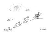 Fish evolve into Groucho Marx. - New Yorker Cartoon Premium Giclee Print by Michael Maslin