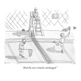 "And the score remains unchanged." - New Yorker Cartoon Premium Giclee Print by Zachary Kanin