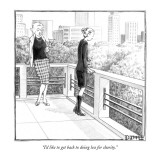 "I'd like to get back to doing less for charity." - New Yorker Cartoon Premium Giclee Print by Matthew Diffee