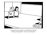 "I internalize my mother's needs Monday through Friday and my father's nee…" - New Yorker Cartoon Premium Giclee Print by Bruce Eric Kaplan