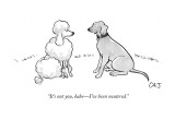 "It's not you, babe—I've been neutered." - New Yorker Cartoon Premium Giclee Print by Carolita Johnson
