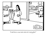 "I told him to come back when he's truly gifted." - New Yorker Cartoon Premium Giclee Print by Bruce Eric Kaplan