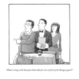 "What's wrong with that quiet little table for two in front of the Rangers…" - New Yorker Cartoon Premium Giclee Print by Harry Bliss