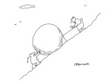 Business Sisyphus - New Yorker Cartoon Premium Giclee Print by Charles Barsotti