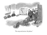 "You stay and answer the phone." - New Yorker Cartoon Premium Giclee Print by Frank Cotham