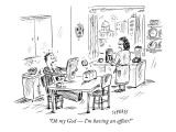 "Oh my God — I'm having an affair!" - New Yorker Cartoon Premium Giclee Print by David Sipress