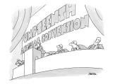 Man gives a speech at the "umpteenth annual convention". - New Yorker Cartoon Premium Giclee Print by Jack Ziegler