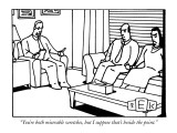 "You're both miserable wretches, but I suppose that's beside the point." - New Yorker Cartoon Premium Giclee Print by Bruce Eric Kaplan