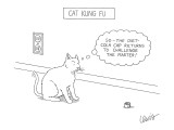 "Cat Kung Fu" - New Yorker Cartoon Premium Giclee Print by Eric Lewis