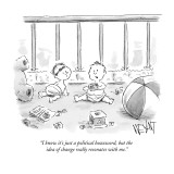 "I know it's just a political buzzword, but the idea of change really reso…" - New Yorker Cartoon Premium Giclee Print by Christopher Weyant