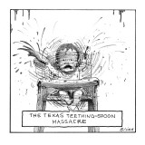 Texas Teething-Spoon Massacre - New Yorker Cartoon Premium Giclee Print by Harry Bliss