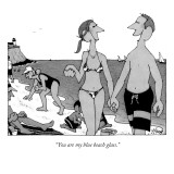 "You are my blue beach glass." - New Yorker Cartoon Premium Giclee Print by William Haefeli