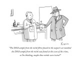 "The DNA sample from the mink fibres found in the suspect's car matched th…" - New Yorker Cartoon Premium Giclee Print by Zachary Kanin