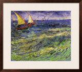 Seascape at Saintes-Maries, c.1888 Framed Giclee Print by Vincent van Gogh
