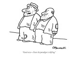 "Good news—I hear the paradigm is shifting." - New Yorker Cartoon Premium Giclee Print by Charles Barsotti