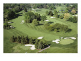 Oakland Hills Country Club, Hole 18 aerial Premium Photographic Print by Dom Furore