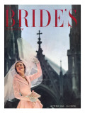 Brides Cover - August, 1949 Premium Giclee Print by Maria Martel