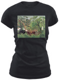 Juniors: Exotic Landscape, 1910 T-Shirt by Henri Rousseau