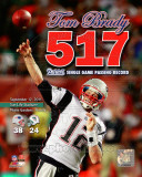 Tom Brady Most Passing Yards in New England Patriots History Overlay Photo