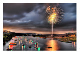 Fourth on Lake Austin Premium Photographic Print by Trey Ratcliff