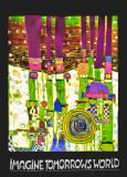 Imagine Tomoorrow's World (Green) Prints by Friedensreich Hundertwasser