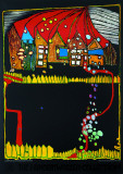 Houses in the Snow Poster par Friedensreich Hundertwasser