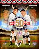 Roger Maris & Mickey Mantle 50th Annivesary Portrait Plus Photo