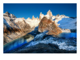 The Two Glacial Lakes of the Southern Andes Premium Photographic Print by Trey Ratcliff