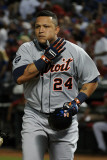 Detroit Tigers v Texas Rangers - Playoffs Game Six, Arlington, TX - October 15: Miguel Cabrera Photographic Print by Harry How